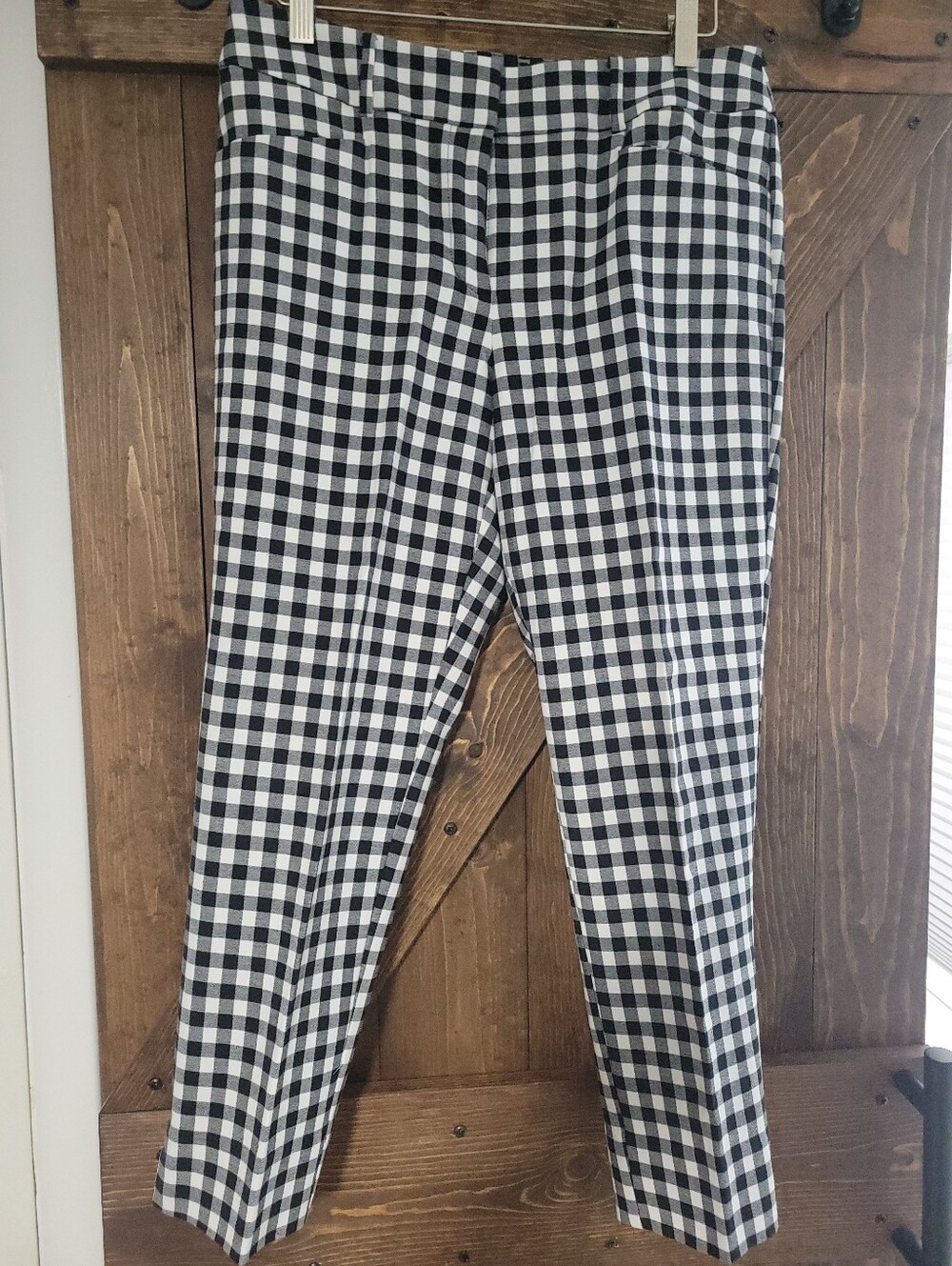 Loft Black and White Gingham Pants